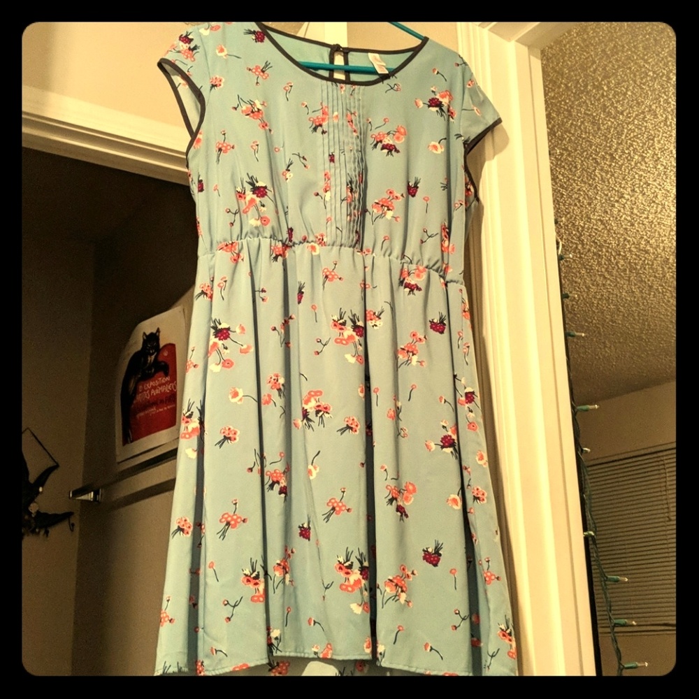 Xhilaration--Dainty blue dress with cap sleeves